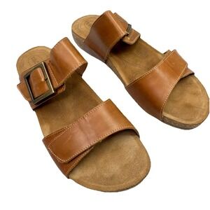 TOAS My Dear Brown Leather Sandals Sz 10 / 10.5 - EU 41 Double Strap Adjustable